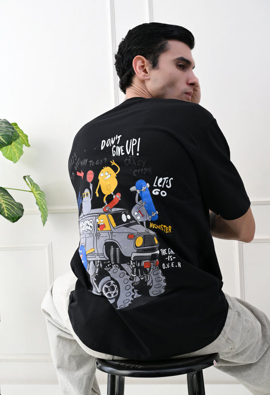 Don't Give Up Printed Oversized T-shirt by GrowSomeBalls