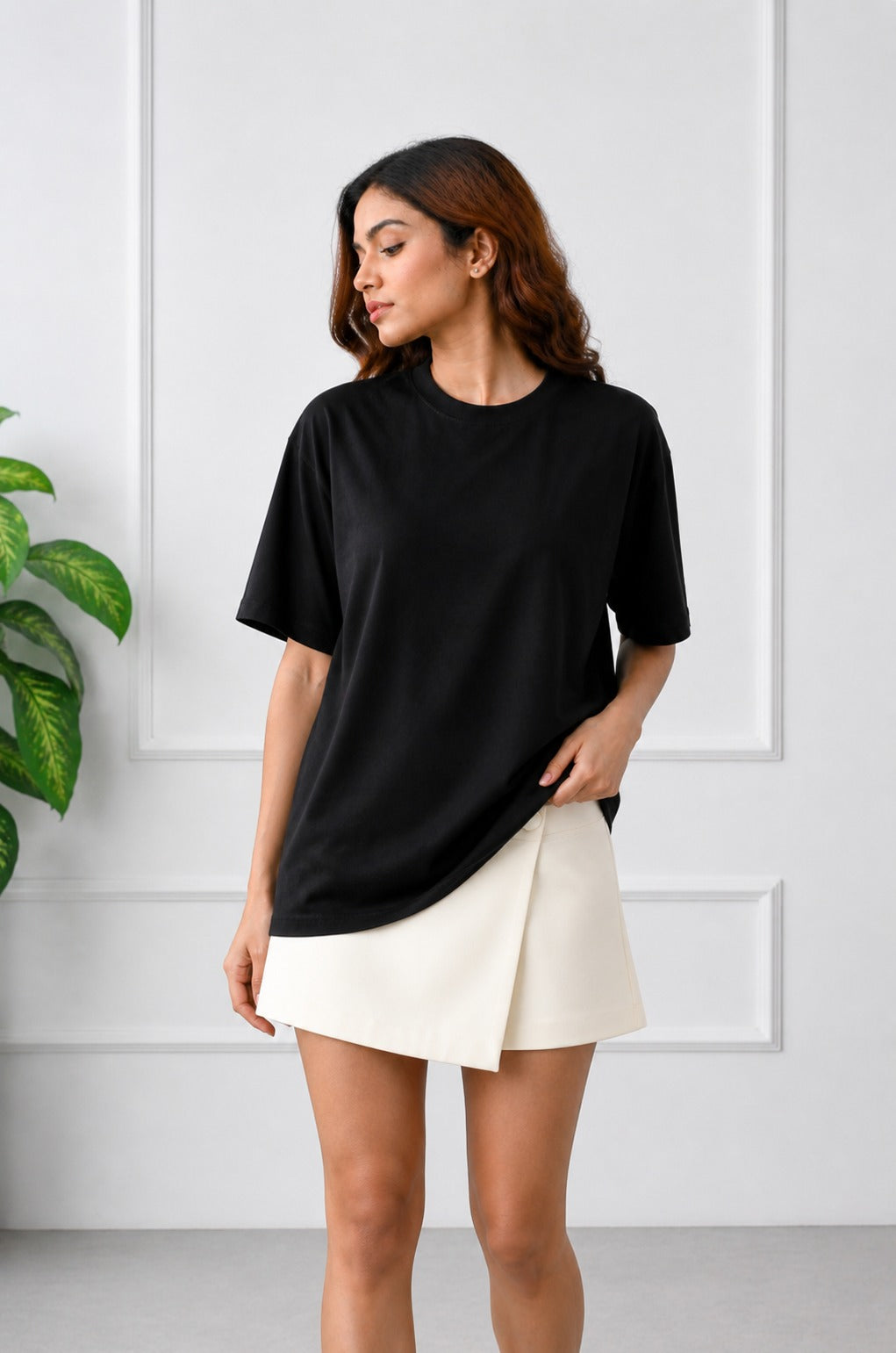 Dont Give Up Print Oversized Tshirt