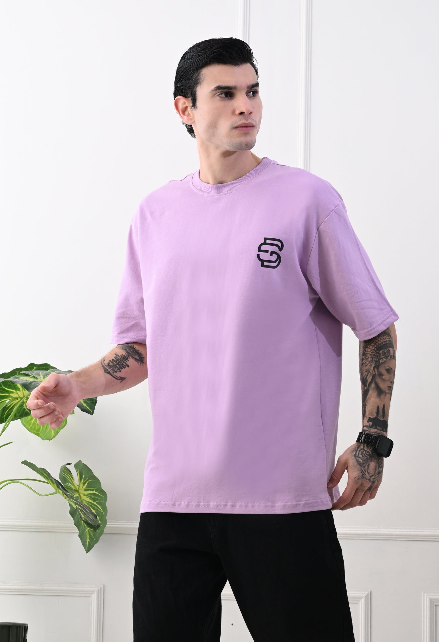 GrowSomeBalls LOGO Lavender Oversized Tshirts
