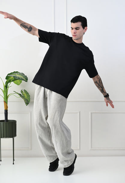 Eternity Printed Black Oversized T-Shirt By GrowSomeBalls