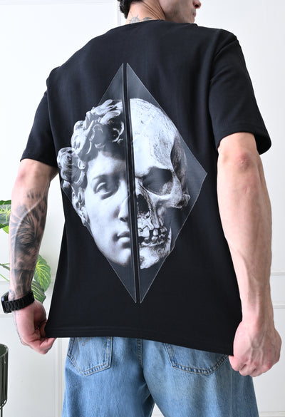 Skull Diamond Printed Oversized T-Shirt By GrowSomeBalls