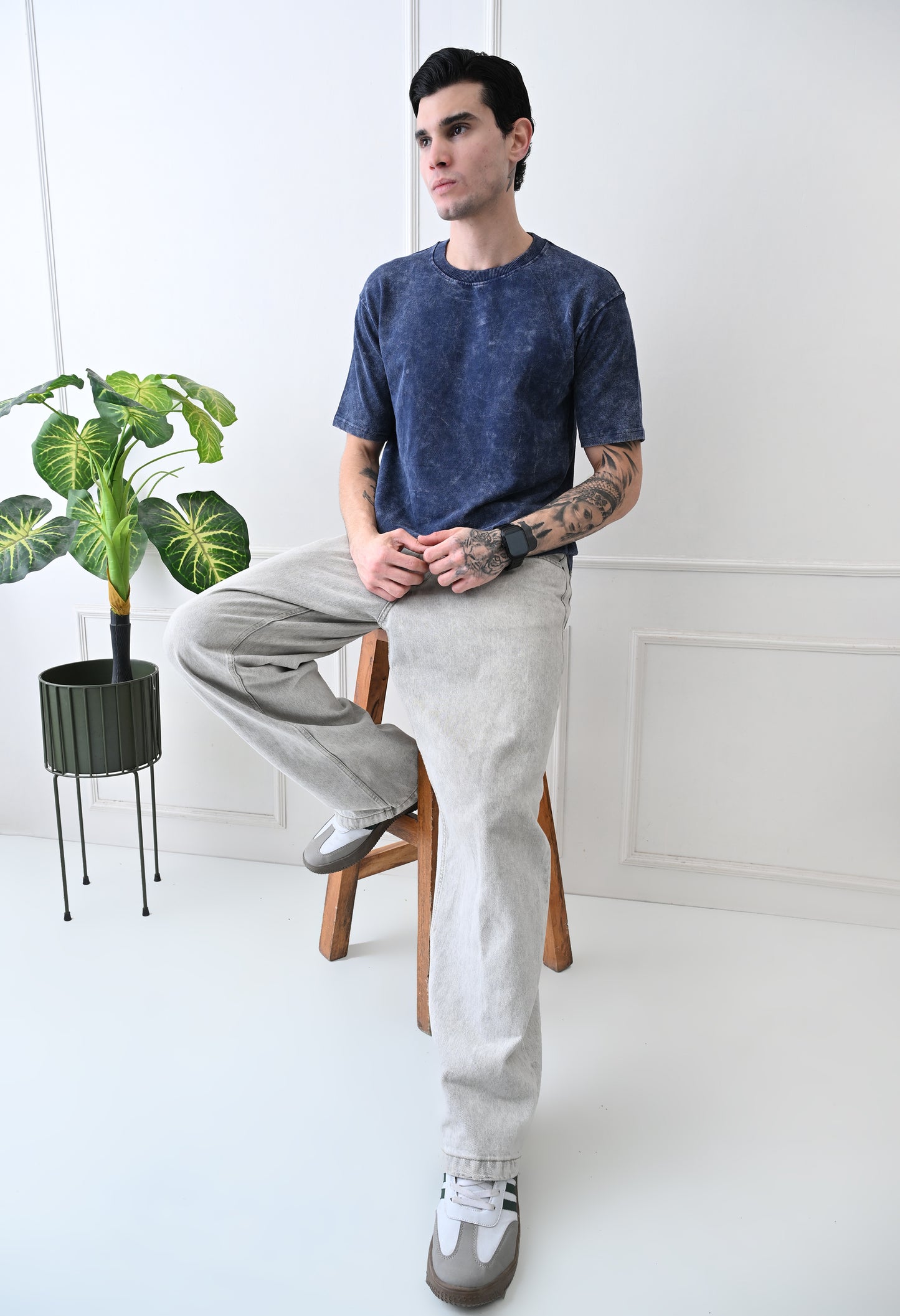 Blue Forest Acid Wash Tshirt By GrowSomeBalls