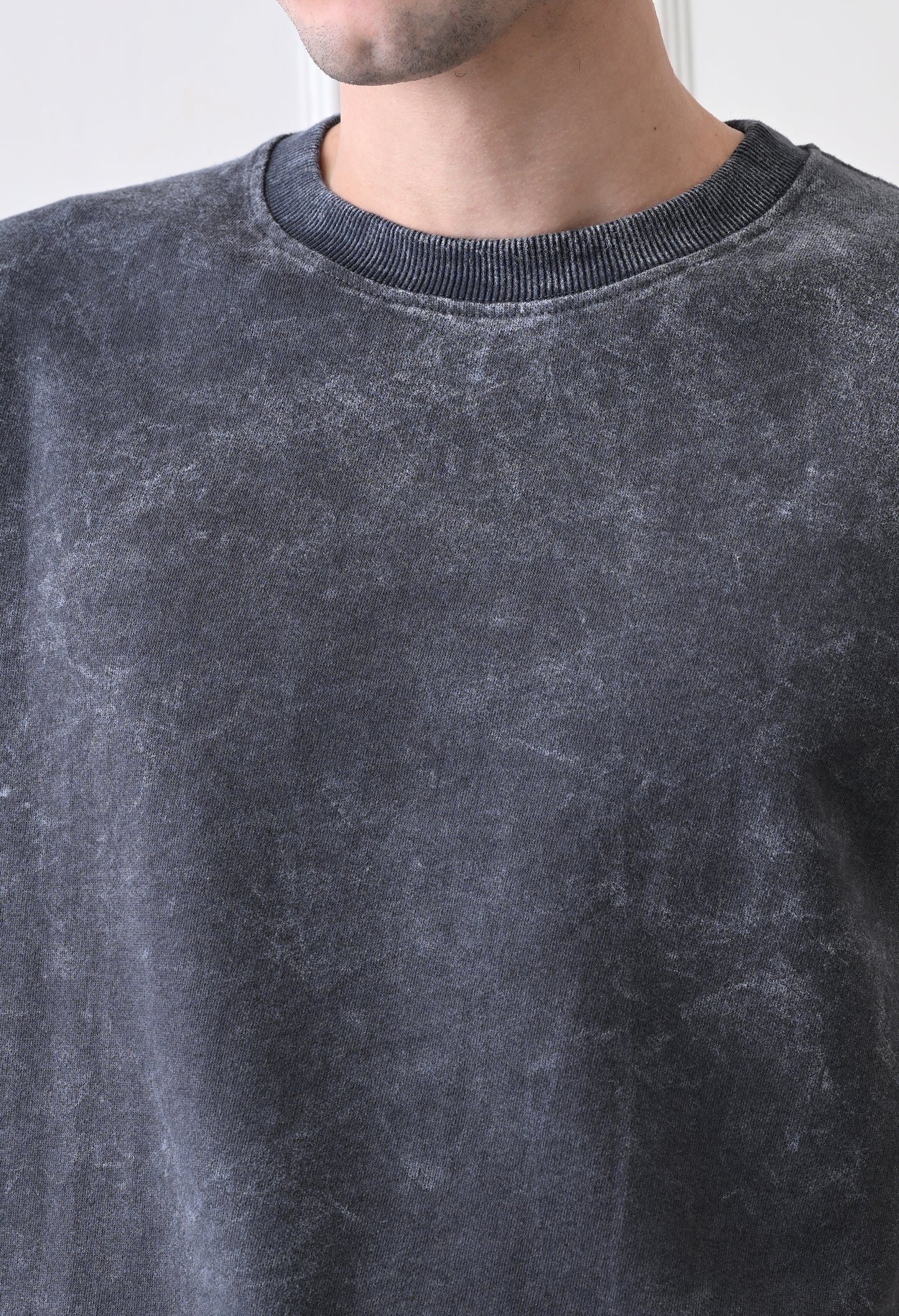 Black Acid Wash Tshirt By GrowSomeBalls