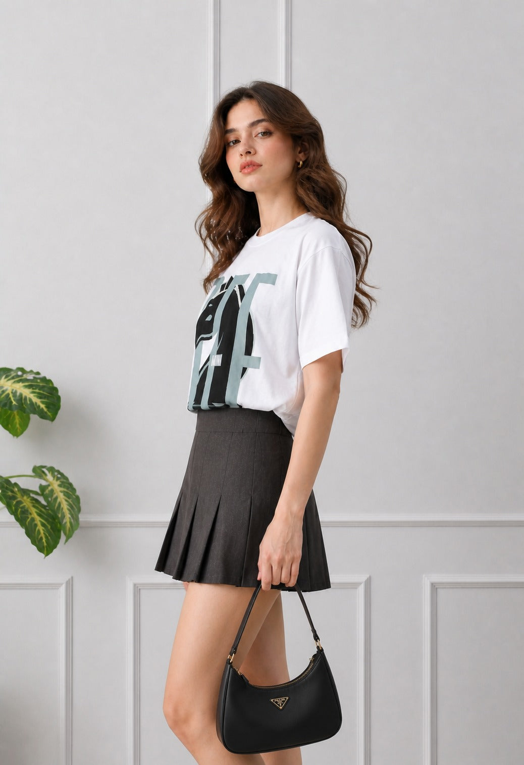 White Graphic Printed Tshirt