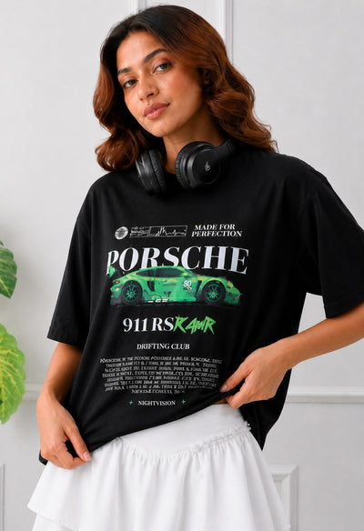 Black Porche 911 Oversized Tshirt