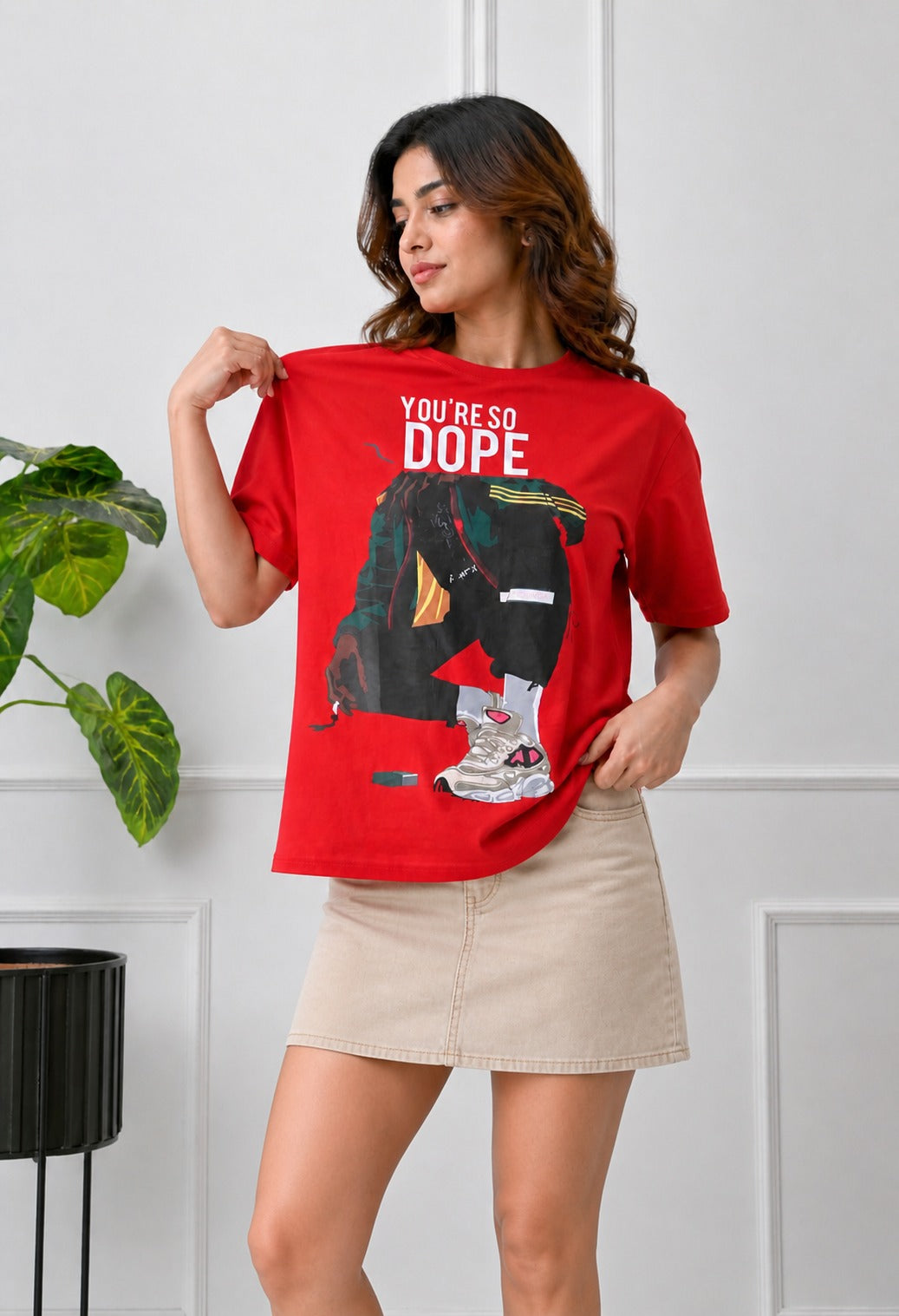You Are So Dope Red Oversized Tshirt