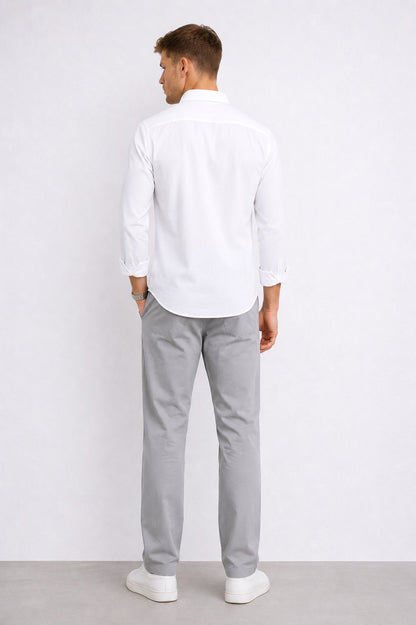 Urban Grey Pure Linen Relaxed Trouser