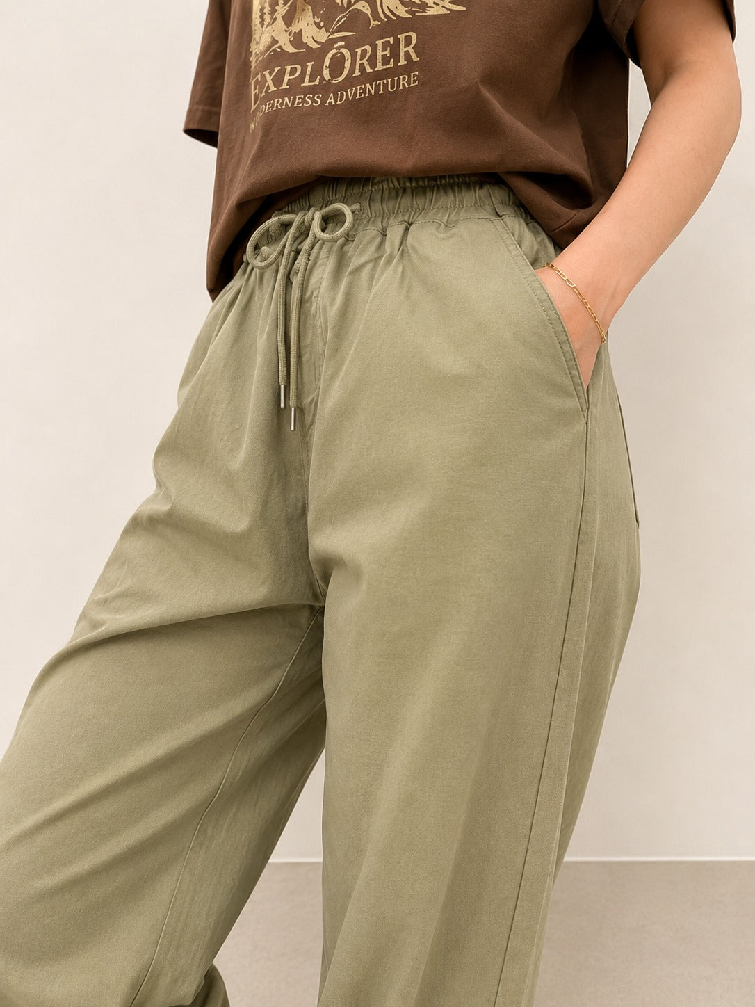 Sage Green Pure Linen Wide Leg Trouser Women