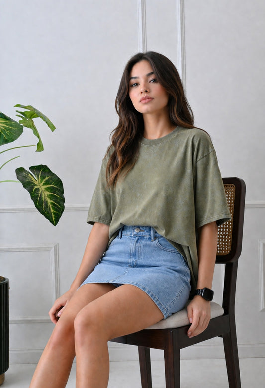 Forest Acidwash Oversized Tshirt